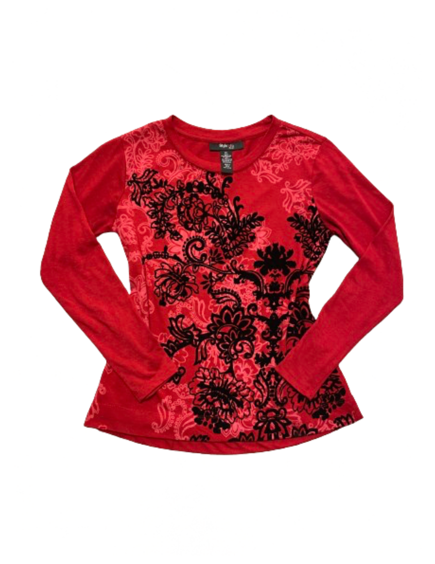 graphic red long sleeve
