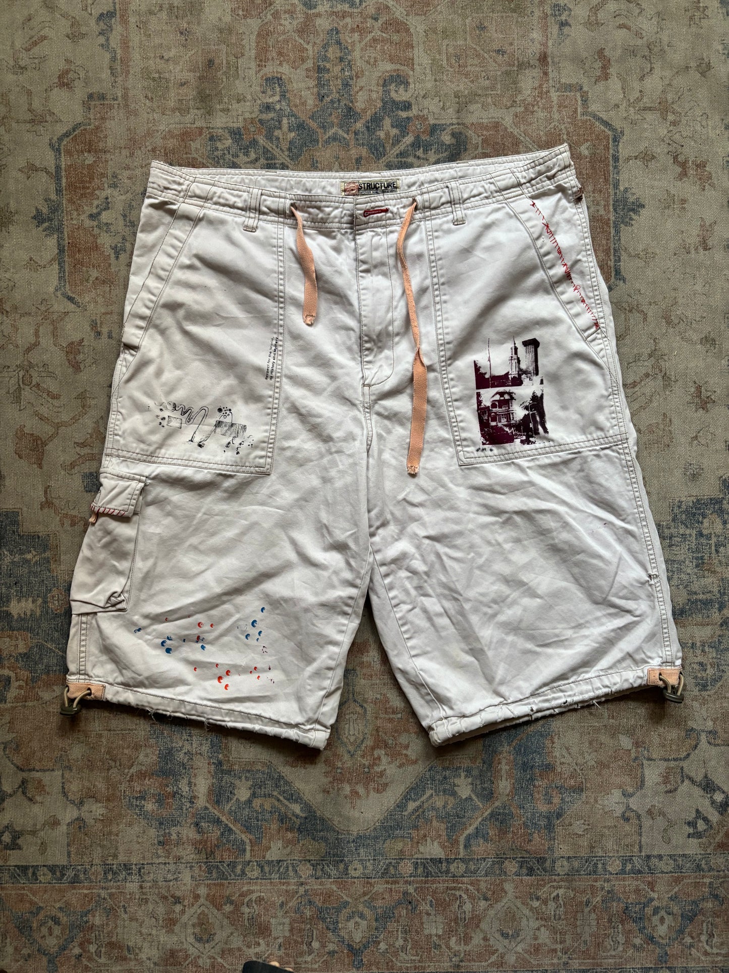 hand embroidered shorts